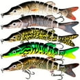 thumbnail image 2 of 2PC Fishing Lures Jigs, Full-Size Multi Jointed Swimbait, Slow Sinking Segmented Bass Fishing Lure, Swimming Fishing Lure Freshwater Saltwater, Perch Pike Walleye Striped Bass Lures, Fishing Bait Kit, 2 of 10