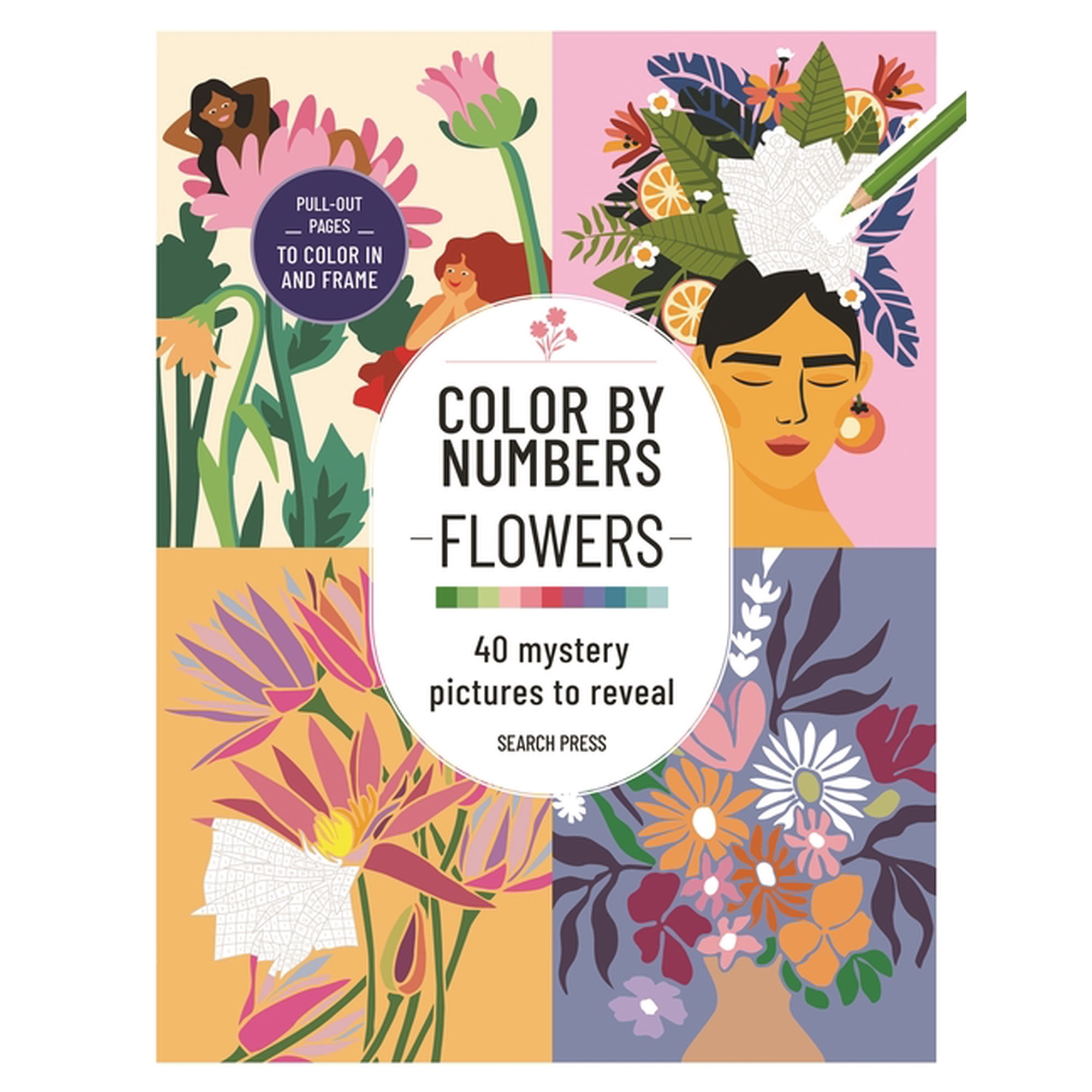 Color by Number Cbn: Flowers and Bouquets: 40 Mystery Pictures to Reveal, (Paperback)
