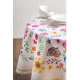 thumbnail image 3 of Happy Florals 100% Cotton Tablecloth for Dining | Tabletop | Decoration | Parties | Weddings | Spring/Summer [Sweety (Round, 69" Diameter)], 3 of 8