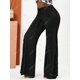 thumbnail image 3 of Pantalones de Pierna Ancha con Cordones en Talla Extra Rosegal Pantalones de talla grande, 3 of 5