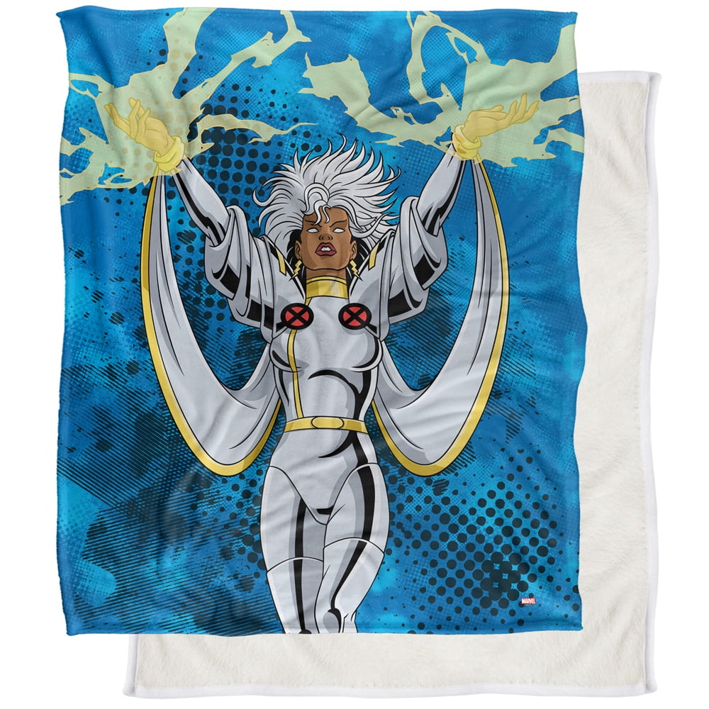 XMen Blanket, 50"x60" Storm Silky Touch Sherpa Back Super Soft Throw