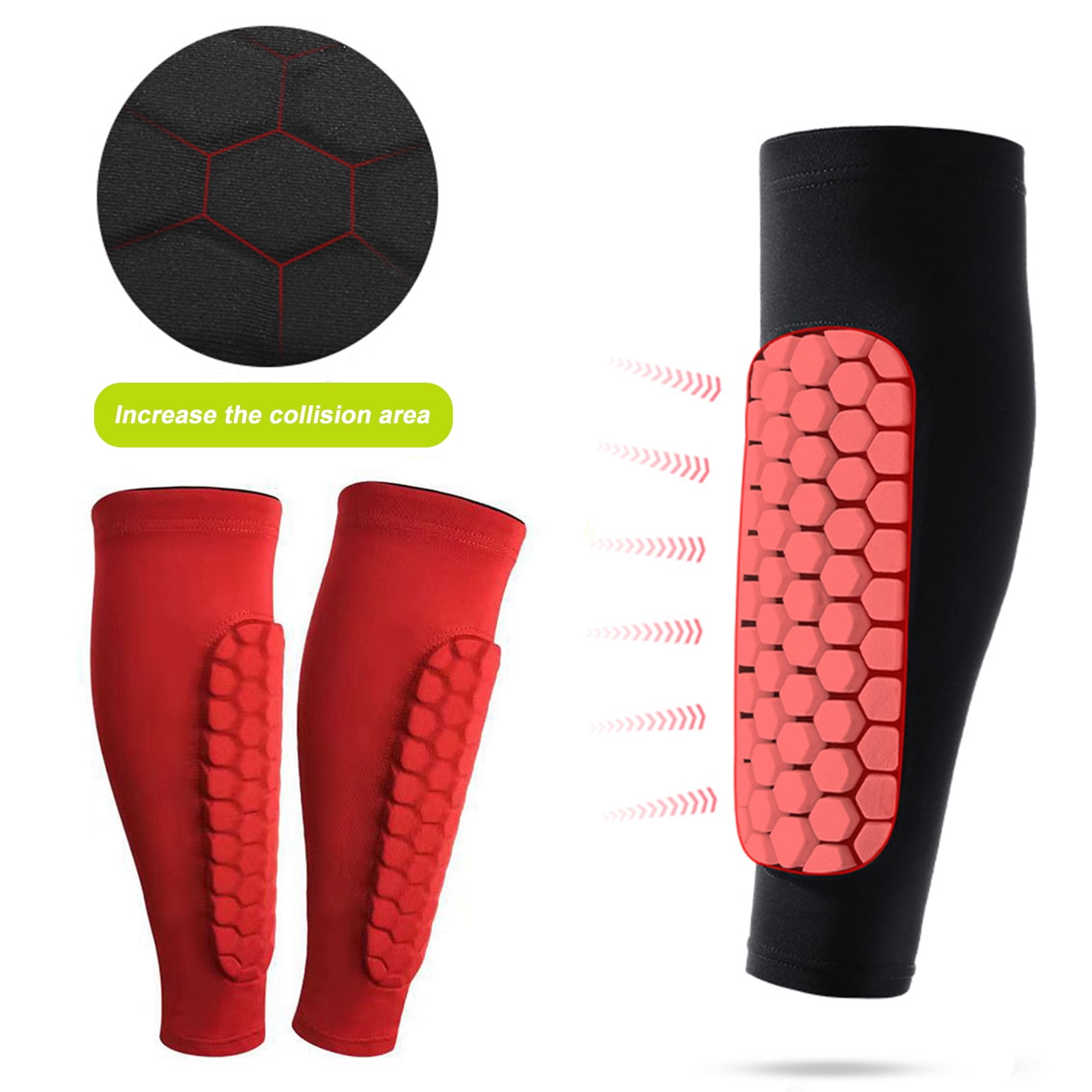 Soccer Guard Pad Calf Compression Sleeve Honeycomb - Temu Canada