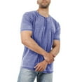 thumbnail image 2 of Dellytop Men Short Sleeve Solid Color Button-Up Henley V Neck T-Shirt, 2 of 4