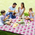 thumbnail image 5 of Cherry on Gingham Picnic Blankets Extra Large 78"x78" Beach Blanket Waterproof Sandproof Outdoor Mat for Camping Travel Park, 5 of 6