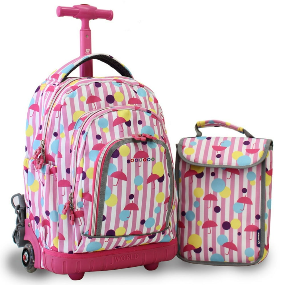 J World New York J World Lollipop Rolling Backpack with Lunch Bag
