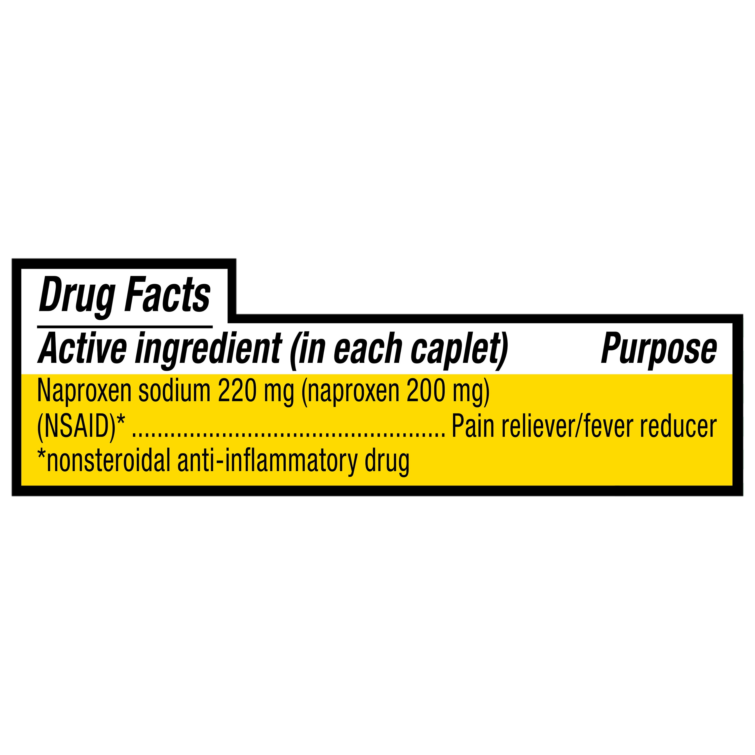 (3 pack) Equate All Day Pain Relief Naproxen Sodium Caplets, 220 mg, 270 Count, Compare to Aleve® Caplets Active Ingredient