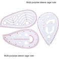thumbnail image 2 of 9 Piezas Regla Métrica Francesa Regla Biselada Transparente Regla de Medición de Curvas Herramientas de Costura de Plástico para Coser Manualidades Favores, 9 Estilos, 2 of 5