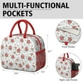 thumbnail image 6 of Lunch Bag Lunch Box for Women Reusable Insulated Lunch Cooler Bags,Large Capacity for Work Travel Picnic,Water-Resistant Pioneer Colorful Floral Lunch Tote Bag Gifts for Woman Mom Red, 6 of 6