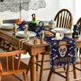 thumbnail image 3 of Mesa de esqueleto de 13 x 72 pulgadas, mesa de cocina decorada para el día de la muerte para reuniones familiares en interiores y exteriores, 3 of 5