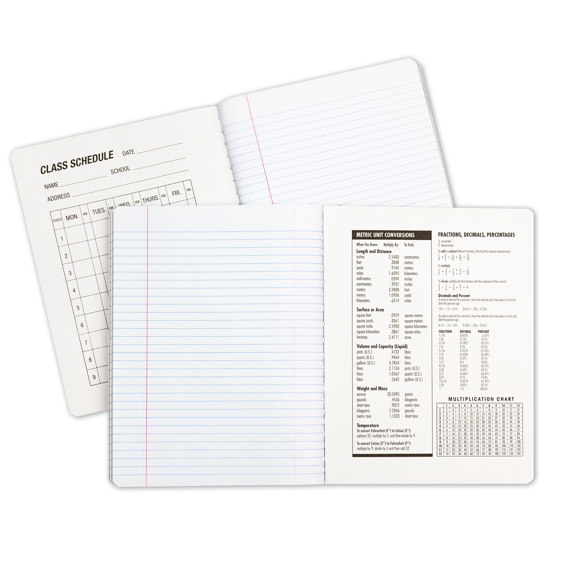 C-Line Composition Notebook, 100 Page, College Ruled, Black Marble, Pack of 12