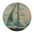 thumbnail image 4 of Orinice Sail Boat Round Table Cover Stain Resistant Washable Indoor Outdoor Tablecloth Kitchen Dining Wedding Parties Picnic Farmhouse 100% Polyester Fiber 31-35, 4 of 8