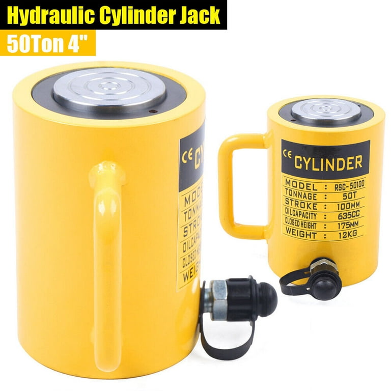 50 Ton Hydraulic Cylinder Jack Solid Ram 150mm/6 inch Stroke Single Acting  New