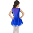 thumbnail image 2 of iEFiEL Girls Sparkle Rhinestone Figure Ice Skating Leotard Youth Dance Dress Juniors Gymnastics Skirted Leotard Royal Blue 16, 2 of 7