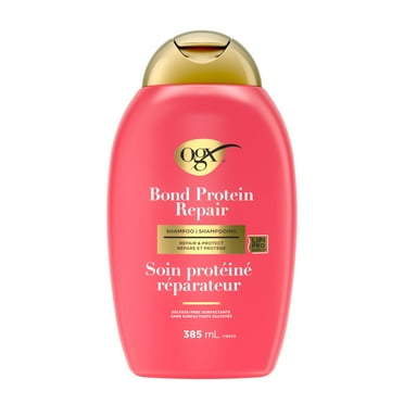 OGX® Repair & Protect Bond Protein Repair Shampoo, Lightweight Hair Wash Cleanses & Targets Damaged Areas of Hair for Effective Bond Repair, Sulfate-Free Surfactants