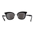 thumbnail image 4 of Womens Cat Eye Double Rim Butterfly Shape Mirror Lens Sunglasses Silver Black Mirror, 4 of 4