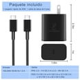 thumbnail image 4 of Cargador rápido USB C de 45 W para Cargador Samsung Tipo C, USB C Cargador de teléfono Android con 1, 4 of 7