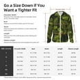 thumbnail image 5 of Uemuo Tropical Palm Leaves Fern Leaf Pattern Women's Full Zip UPF 50+ Sun Protection Hoodie Jacket Long Sleeve Sun Shirt Hiking Outdoor Performance with Pockets-Medium, 5 of 9