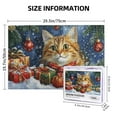 thumbnail image 5 of 1000 PCS Cute Christmas Cat 1000 Piece Puzzle For Adults,Stunningly Vibrant Colors,Enjoy The Puzzle Solving Process,Vintage Style Animal Art Christmas Wooden Jigsaw Puzzles,For Friends And Family, 5 of 6