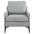 thumbnail image 5 of Armchair Accent Chair, Light Grey Gray, Fabric, Mid Century Living Lounge Cafe Lobby Hospitality Restaurant, Modern Contemporary HB34324, 5 of 9