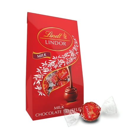 Lindt LINDOR Milk Chocolate Candy Truffles, Valentines Day Chocolate, 5.1 oz. Bag