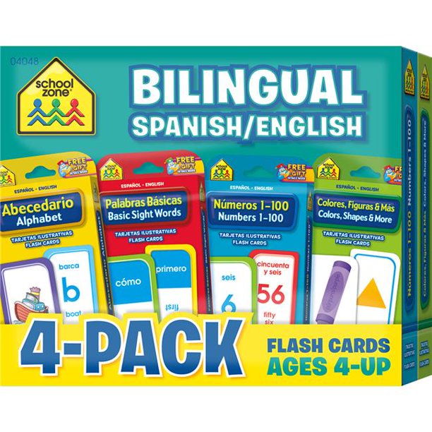 School Zone SZ040-48 Flash Cards - Bilingual - Walmart.com - Walmart.com