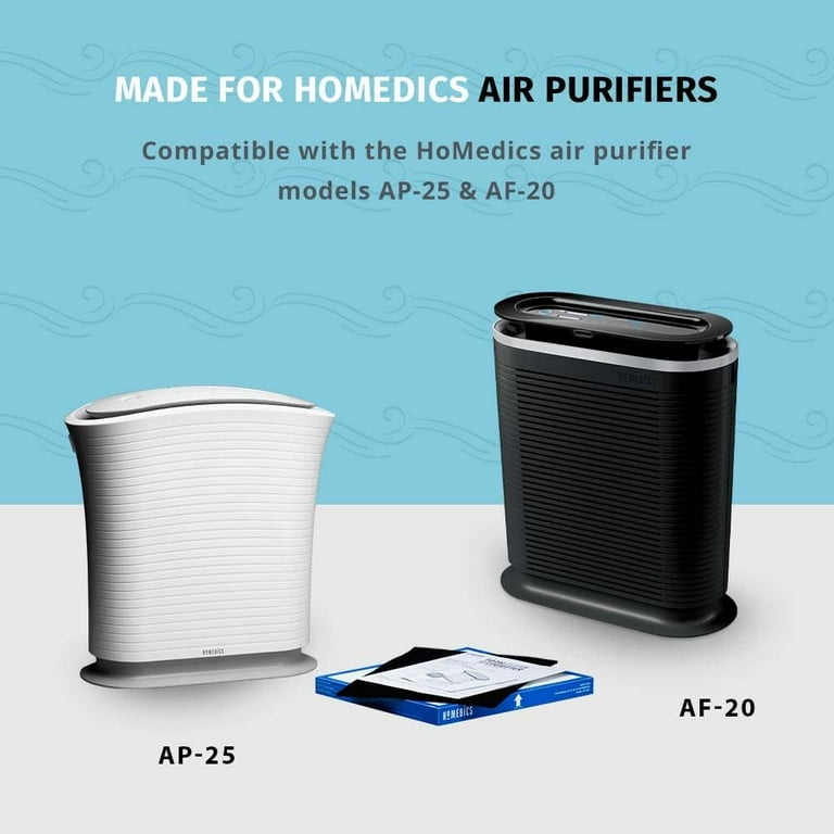 Homedics Total Clean HEPA Type Air Purifier Filter Replacement Works with Homedics AP 25 and AF 20 Air Purifiers Captures Microscopic Airborne Particles Walmart