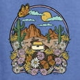thumbnail image 6 of Wild Bobby Trendy Landscape With Daisies Cactus Monarch Butterfly Nature Lover Unisex Hoodie Sweatshirt, Vintage Heather Blue, XX-Large, 6 of 6