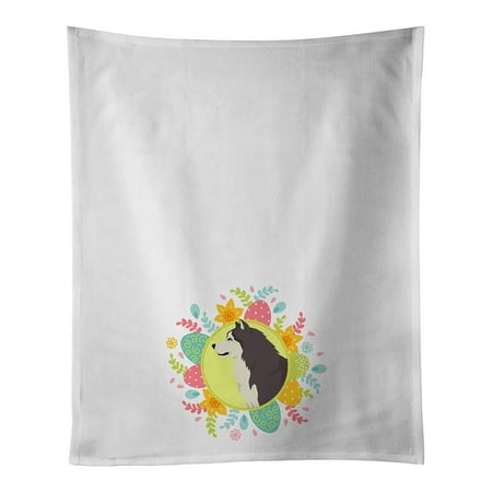 

Alaskan Malamute Easter White Kitchen Towel Set of 2 19 in x 28 in