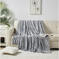 thumbnail image 3 of Plazatex Gracey Printed Luxurious Ultra Soft Lightweight Bed Blanket 90" x 90" Multicolor, 3 of 3