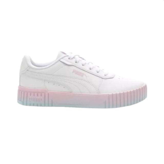 Tenis Puma Carina 2.0 Gradient Blanco con Rosa y Azul para Mujer