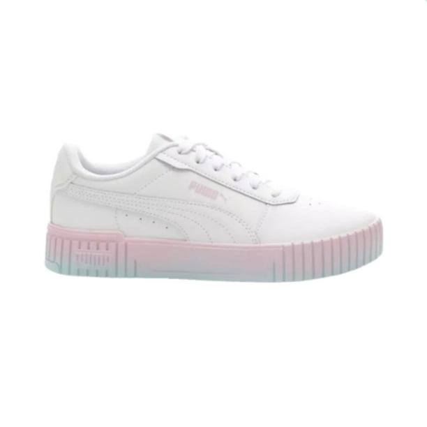 Tenis Puma Carina 2.0 Gradient Blanco con Rosa y Azul para Mujer