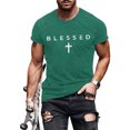 thumbnail image 7 of Ankishi Christian T Shirts for Men Crew Neck Blessed Casual Graphic Tees Lightweight Basic Tops Short Sleeve for Travel Dating, 7 of 7