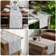 thumbnail image 5 of Spring Flowers Table Runner 90 Inches Long,Dining Table Runners Dresser Scarves,Rustic Farmhouse Floral Plants Gray Kitchen Coffee Tablerunner for Tabletop Party Birthday Holiday Wedding 13"x90", 5 of 8