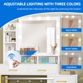 thumbnail image 3 of DEXTRUS 3 Drawers Makeup Vanity with Adjustable Lighting and Power Outlet, White, 3 of 10