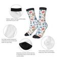 thumbnail image 3 of Goofa Watercolor Nautical Pattern Children's Crew Socks, Kids' Daily Wear and Sports Socks, Breathable Socks, Sports Socks, Moisture-Wicking Socks for Children, 3 of 6