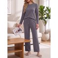 thumbnail image 4 of Cueply 2 Piece Sets for Women Outfits Casual Long Sleeve Lounge Matching Sets Clothing with Pockets, 4 of 9