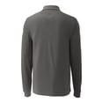 thumbnail image 3 of Men's Cutter & Buck Gray Atlanta Braves City Connect Advantage Tri-Blend Pique Long Sleeve Polo, 3 of 3