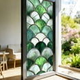 thumbnail image 3 of 17"*39 Inch European Vintage Stained Glass Window Film,Non-Adhesive Removable Static Cling,UV-Resistant Blackout Window Stickers for Home Kitchen Window Decor, 3 of 6