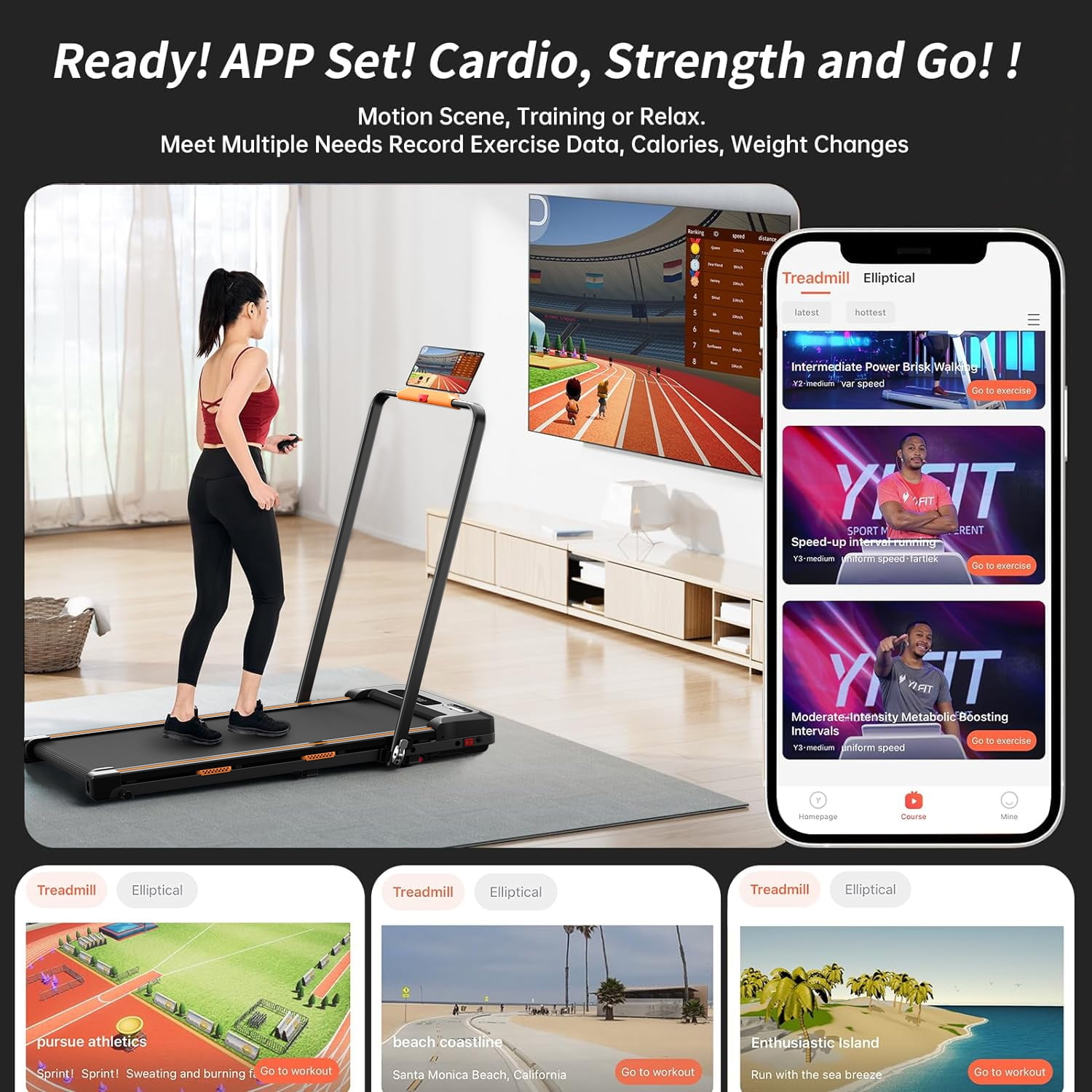 FINATI Under Desk Treadmill, Walking Pad for Home and Office, 2 in 1 Portable Walking Pad Treadmill,2.5 HP Portable Walking Jogging Running Machine with Remote Control and LED Display