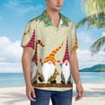 thumbnail image 5 of Bixox Men's Hawaiian Shirts Men's Christmas Card With Gnomes Print Short-Sleeve Shirt-XX-Large, 5 of 8