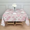 thumbnail image 3 of Pioneer Flower Floral Print Pattern Square Tablecloth, Waterproof Wipeable Spillproof Washable Table Cover for Home Kitchen Party Decor, 42"x42", 3 of 6