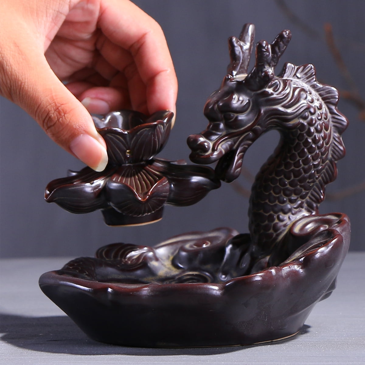 Grtxinshu Ceramic Glaze Dragon Censer Waterfall Smoke Backflow Cone Sticks Incense Burner With 10pcs Cones Walmart Com Walmart Com Grtxinshu Ceramic Glaze Dragon Censer Waterfall Smoke Backflow Cone Sticks Incense Burner With 10pcs Cones Walmart Com Walmart Com