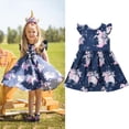 thumbnail image 1 of Robe Décontractée une-Pièce pour Nouveau-Née Fille à Imprimé de Fleurs Unicorn Princesse, 1 of 5