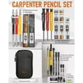 thumbnail image 4 of Nicpro 28 Pack Carpenter Pencil Set with Sharpener, Mechanical Carpenter Pencils with 127PCS Refills and Carbide Scribe Tool, Heavy Duty Construction Pencils for Architect Woodworking-With Canvas Case, 4 of 7