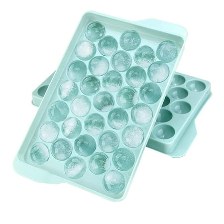 

Mini Ball Ice Cube Mold with Lid - Easy to Release Small Ice Ball Maker Mold for Freezer Durable Ice Cube Tray Blue