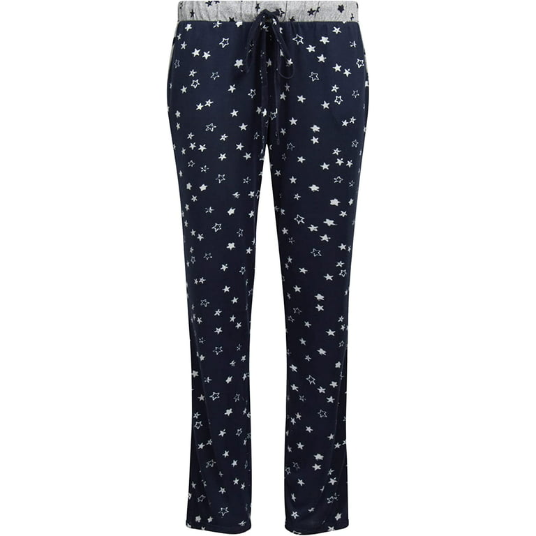 Lucky Brand Women's Pajama Set 4 Piece Sleep Shirt, Tank Top, Pajama Pants, Lounge  Shorts (Navy,M) 