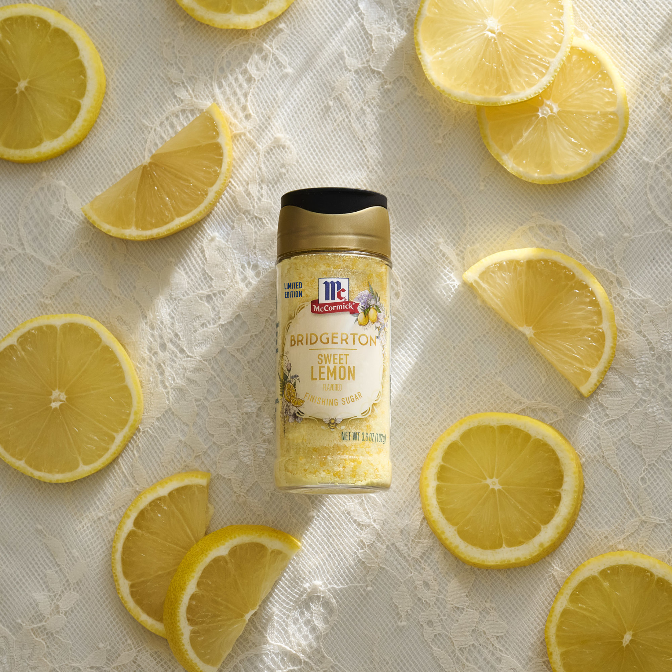 (3 pack) McCormick Sweet Lemon Finishing Sugar, 3.6 oz Bottle