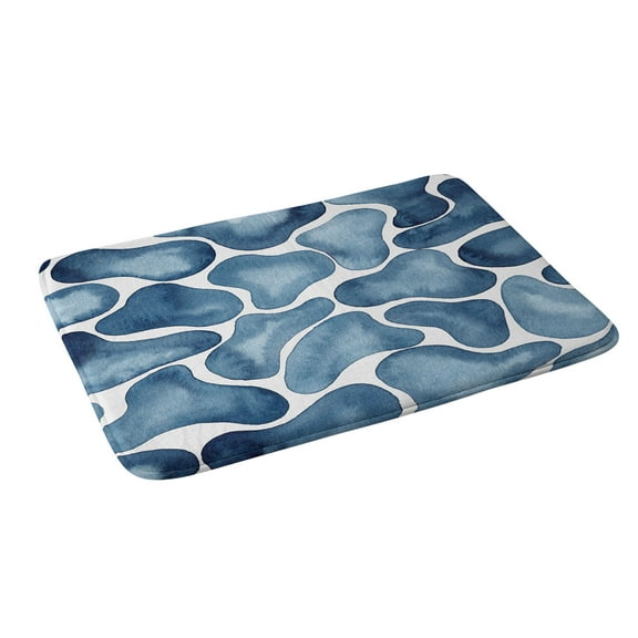 Society6 Kris Kivu Blobs Watercolor Pattern Bath Mat 34" x 21"