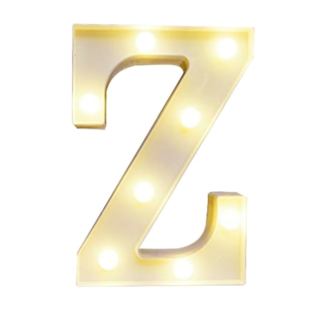 Amdohai Alphabet LEDs Light Standing Letters Sign with Bulbs Night Lamp Warm White Constant Bright Light Effect 2 * AA Cell Operated IP54 Water Resistance for Birthday Christmas Wedding Home Party Bar
