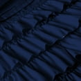 thumbnail image 3 of SGI Bedding 3 Piece Cotton Multi Ruffle Duvet Cover Navy Blue Solid 600TC Oversized King, 3 of 7